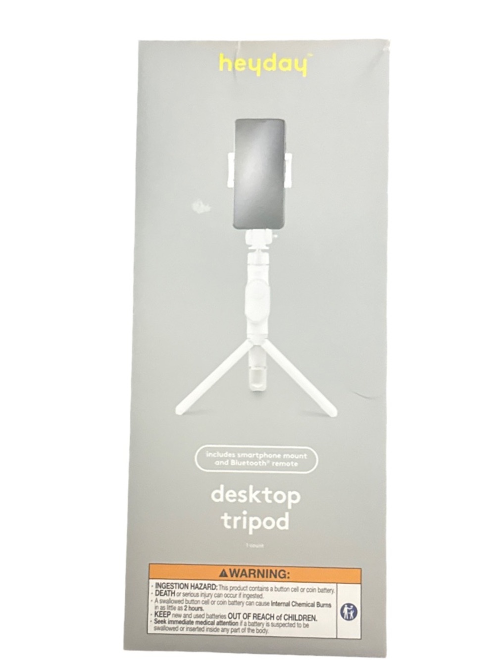 Heyday Desktop Tripod + Phone Mount in Stone White 
New in Box